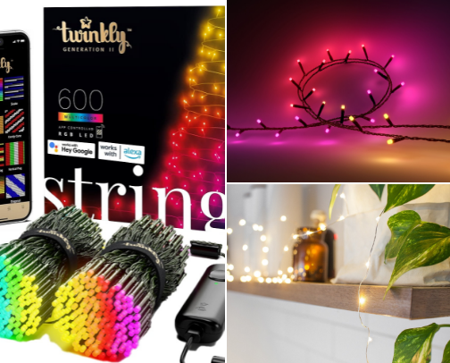 Holiday LED String Lights & Projectors Guide cover photo collage
