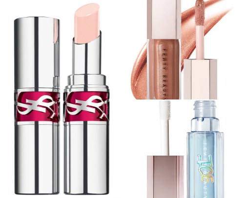 Juicy glossy lips cover photo collage
