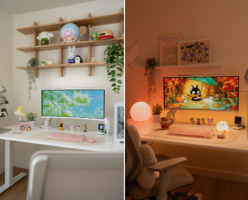 cozy desk setup and gaming room ✨🎀 cover photo collage