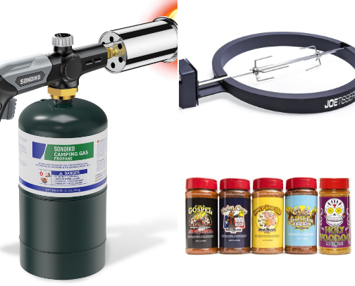 Big Green Egg necessities cover photo collage