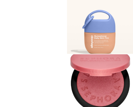 Low maintenance make up and skin care cover photo collage