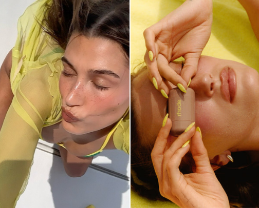 Hailey Bieber Summer Makeup 🍋 cover photo collage
