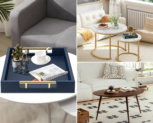 Coffee Table Styling Books & Decorative Trays cover photo collage