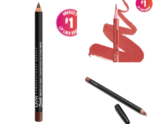 Lip liners cover photo collage