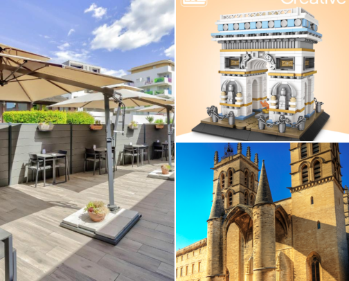 Walkable Sights, Quiet Corners & Easy City Days Montpellier, France cover photo collage