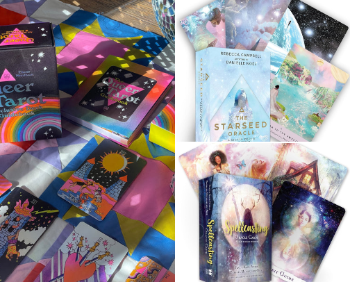 Tarot/oracle recommendations cover photo collage