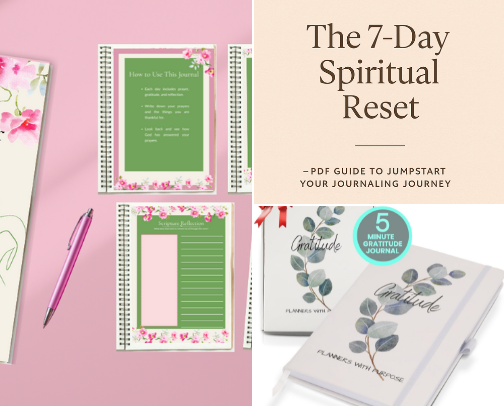 Christian Journals, Planners & Bible Study Resources for Spiritual Growth cover photo collage
