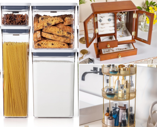 21 Home Organization & Kitchen Products That Make Life Easier cover photo collage