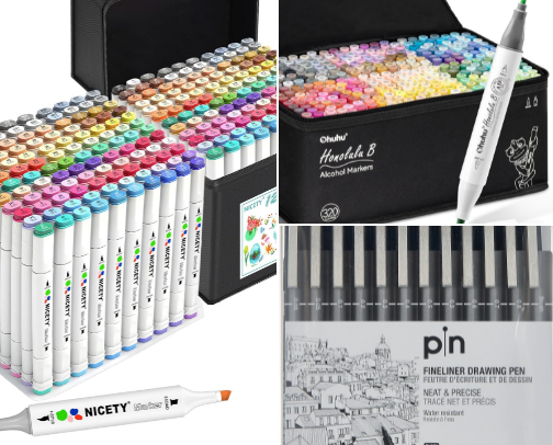 My Art Supplies for Zentangling and Doodling cover photo collage