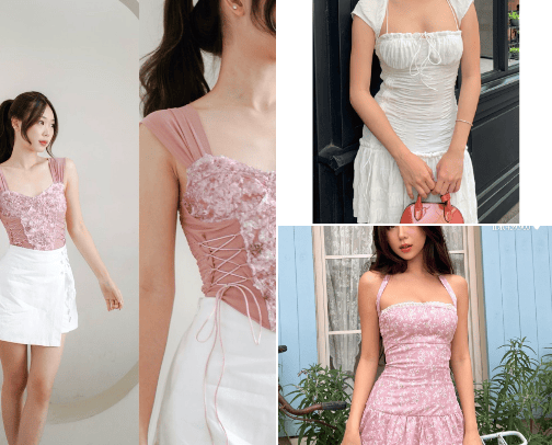 Qoquette Outfit cover photo collage