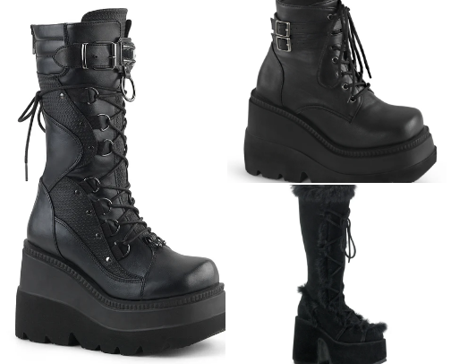 Demonia Boots cover photo collage