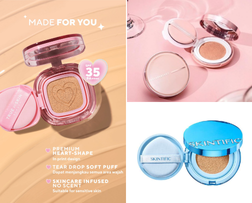 Best Foundation and Cushion cover photo collage