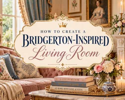How to Create a Bridgerton-Inspired Living Room cover photo collage