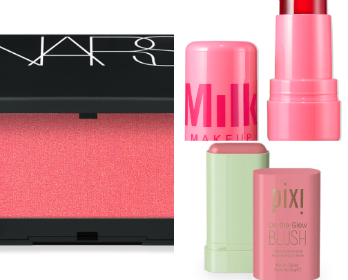 Cheek blushes and tints cover photo collage