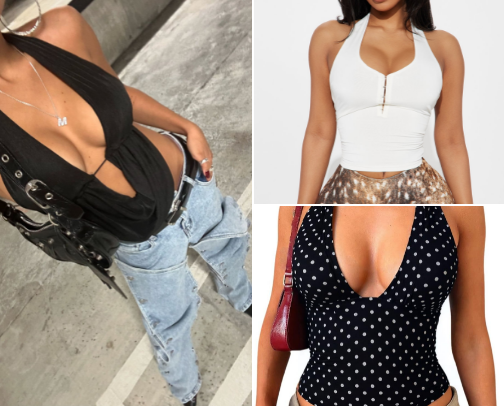 Shayla’s favorite going out tops cover photo collage
