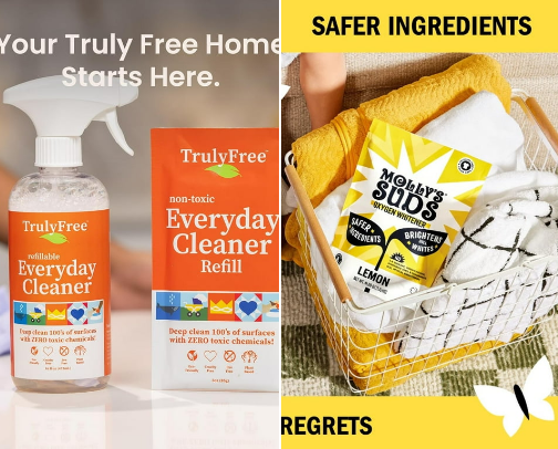 Low-tox cleaning necessities (especially for homes with kids)! cover photo collage
