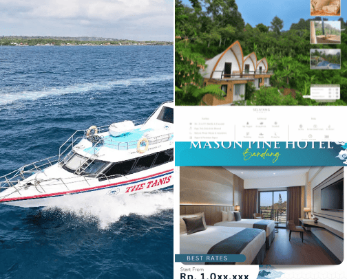 Rekomendasi Travel/Tour cover photo collage