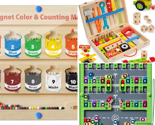 Teaching Toys and Tools for home and school cover photo collage