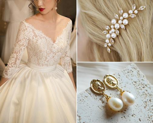 VINTAGE WEDDING IDEA cover photo collage