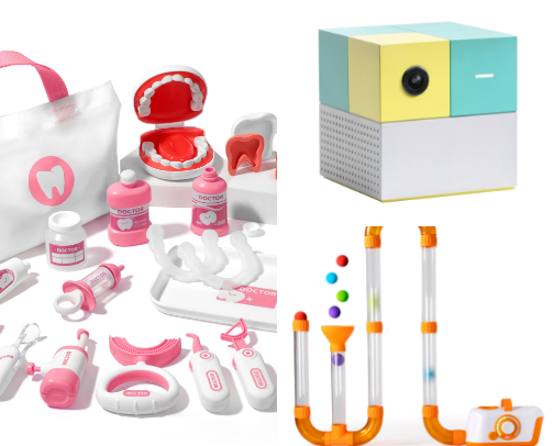 Favorite TOYS in our playtown cover photo collage