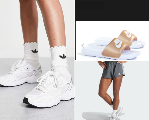 Sport’s clothes and shoes cover photo collage