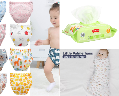 New born Diaper Bag Essentials cover photo collage