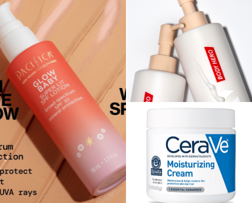 My favorite body creams cover photo collage