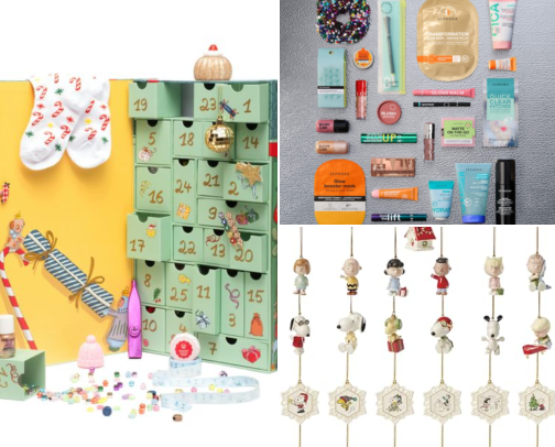 Advent Calendars for Everyone: Kids, Beauty, Food & Gifts cover photo collage