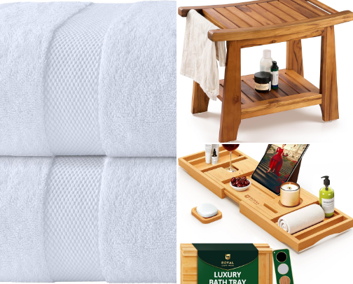 Luxury Bathroom Finds Under $100 cover photo collage