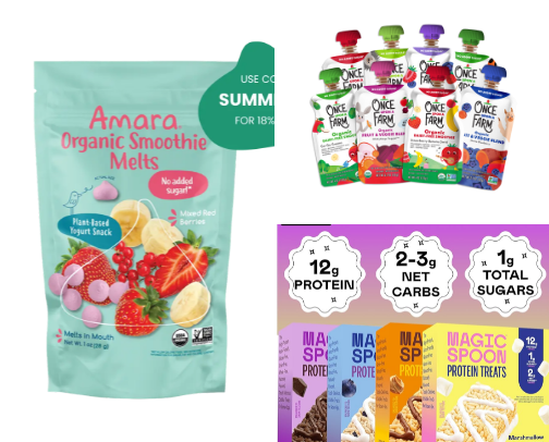 Crunchy mom kids snacks cover photo collage