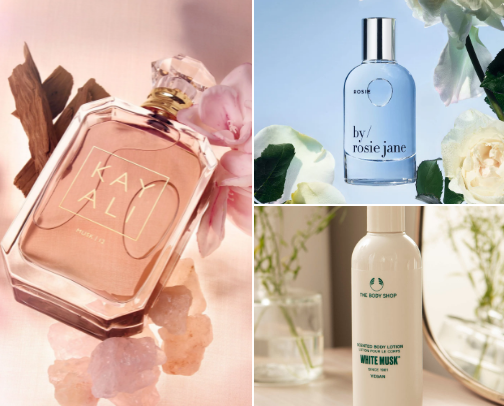 Musky Perfume & Body Care cover photo collage
