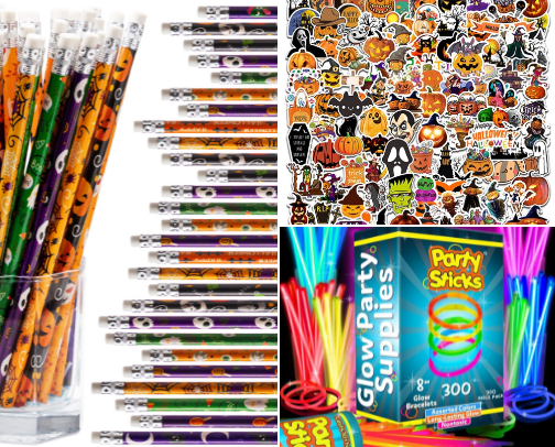 Halloween candy swaps cover photo collage