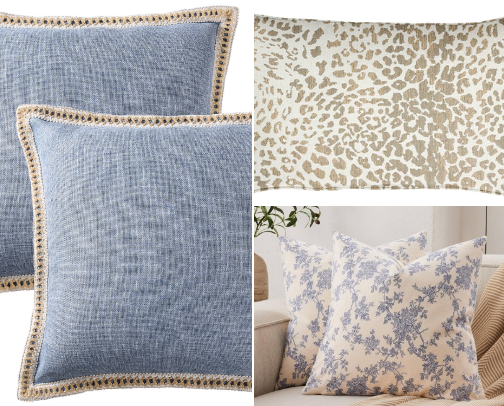 Elevated Throw Pillows cover photo collage