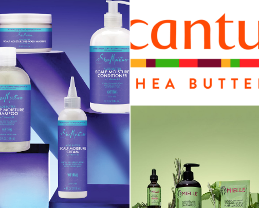 curly hair products cover photo collage