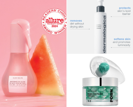 Combination skin type favorites. cover photo collage