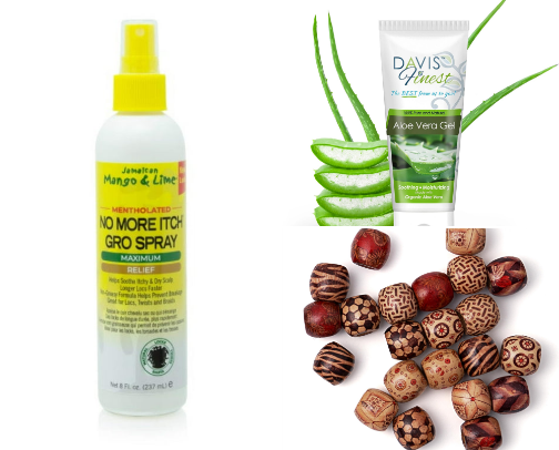 Products I use to grow my locs cover photo collage