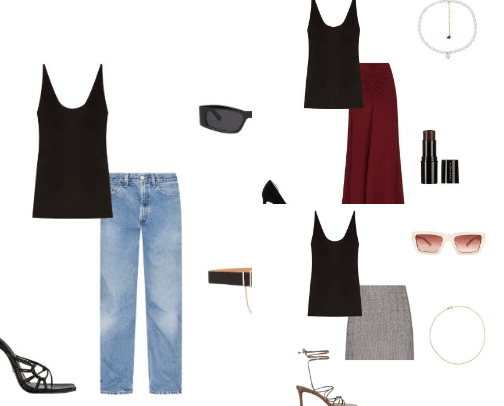 Style One black Top With Other Sylish Items cover photo collage