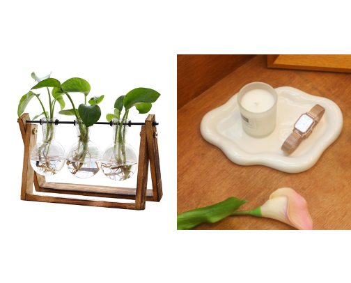 Desk accessories cover photo collage