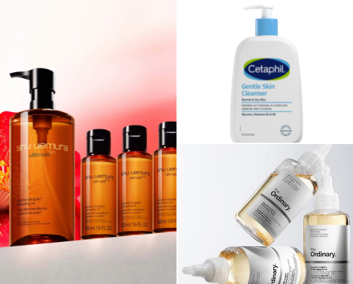 Glowy and clear skin on a budget. cover photo collage