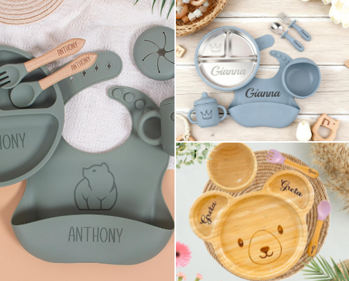 Baby feeding equipment cover photo collage