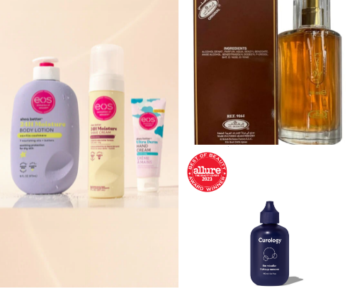 Beauty products cover photo collage
