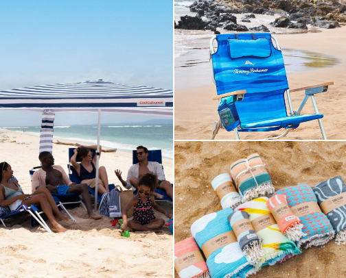 My must-have beach items 🌊🏖️☀️ cover photo collage