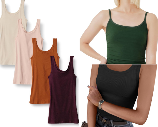 The Best Scoop Neck Tanks You'll Reach for Every Day cover photo collage