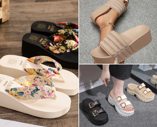 Ladies shoes cover photo collage