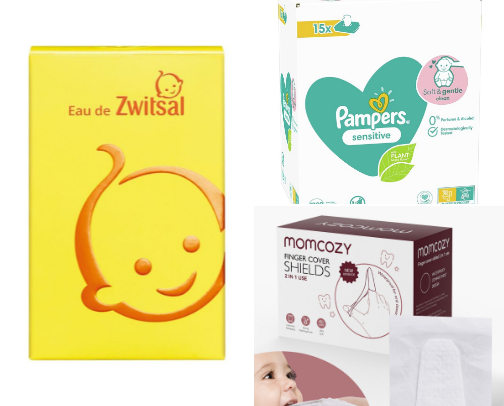 Caring with love: baby care essentials🩷🌸🛁🧴🧼 cover photo collage
