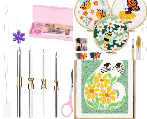 The Only Needles and Crafts You'll Ever Need cover photo collage