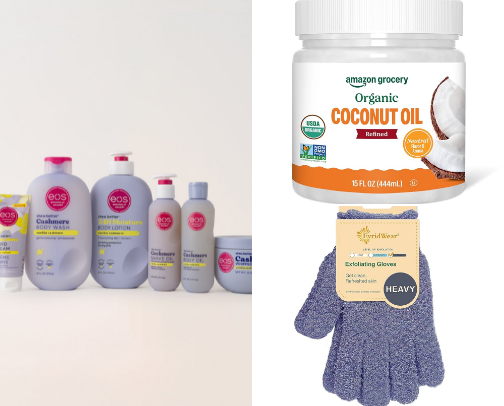 bodycare essentials🩷 cover photo collage