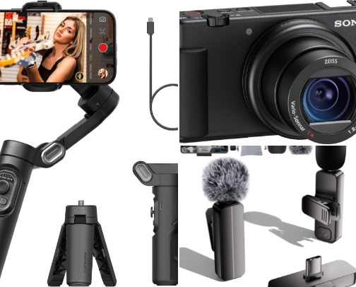 YouTube Vlogging Essentials for SAHMs cover photo collage