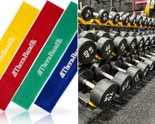 At home workout equipment cover photo collage