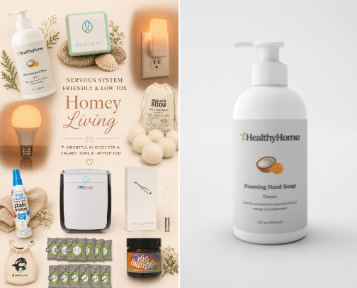 Nervous System Friendly & Low Tox Homey Living cover photo collage